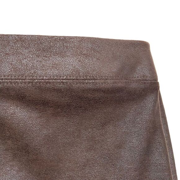 New with Tags Chico’s Faux Knit Suede Leggings Double Espresso Color Size 6 - Picture 4 of 12